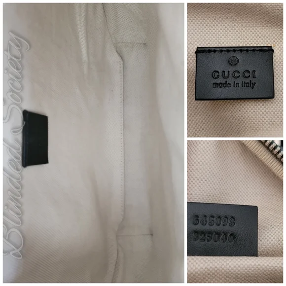 Gucci GG Supreme Embossed Crossbody Belt Bag Sling Black Leather - Picture 10 of 10